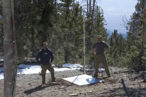 Ben and Scotty after installing experimental field sensors. 